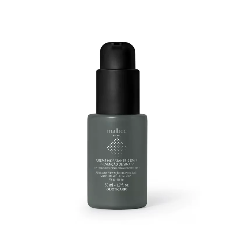 Creme Hidratante Antissinais 9 em 1 Malbec Facial 50ml
