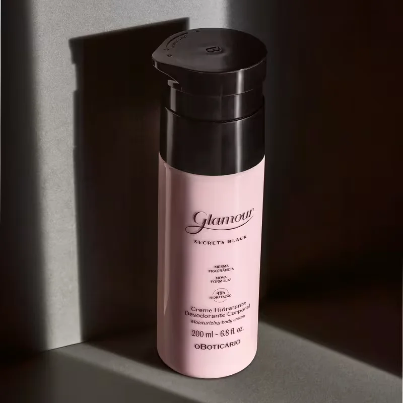 Creme Hidratante Desodorante Corporal Glamour Secrets Black 200ml