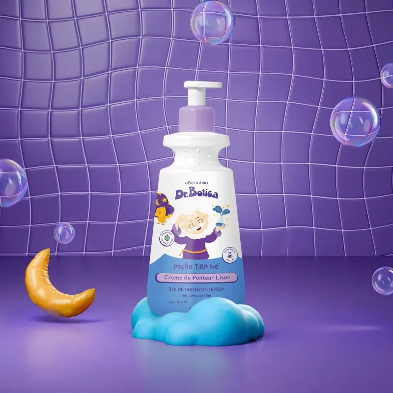 Creme Para Pentear Infantil Cabelos Lisos 1A À 2C Dr.Botica Poção Tira Nó 350ml