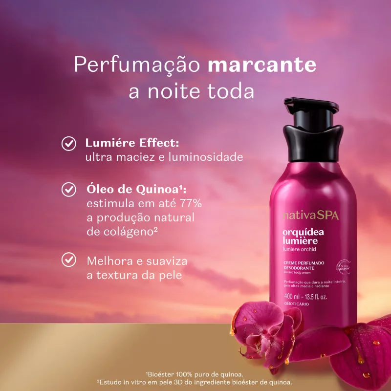 Creme Perfumado Desodorante Nativa SPA Orquídea Lumière 400ml