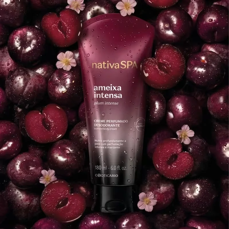 Creme Perfumado Hidratante Desodorante Corporal Nativa Spa Ameixa Intensa 180ml