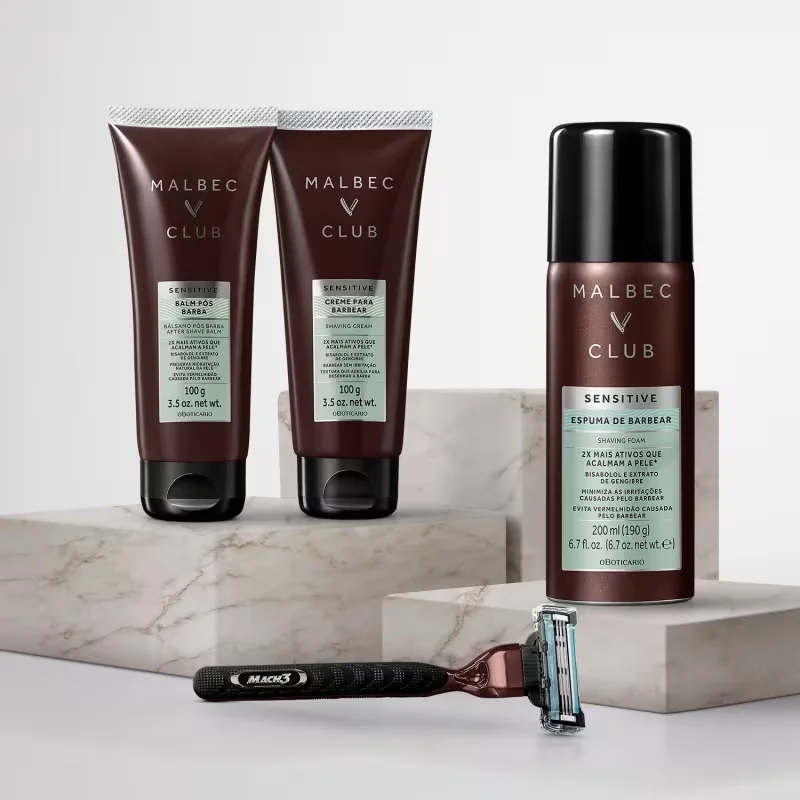 Creme para Barbear Malbec Club Sensitive 100g