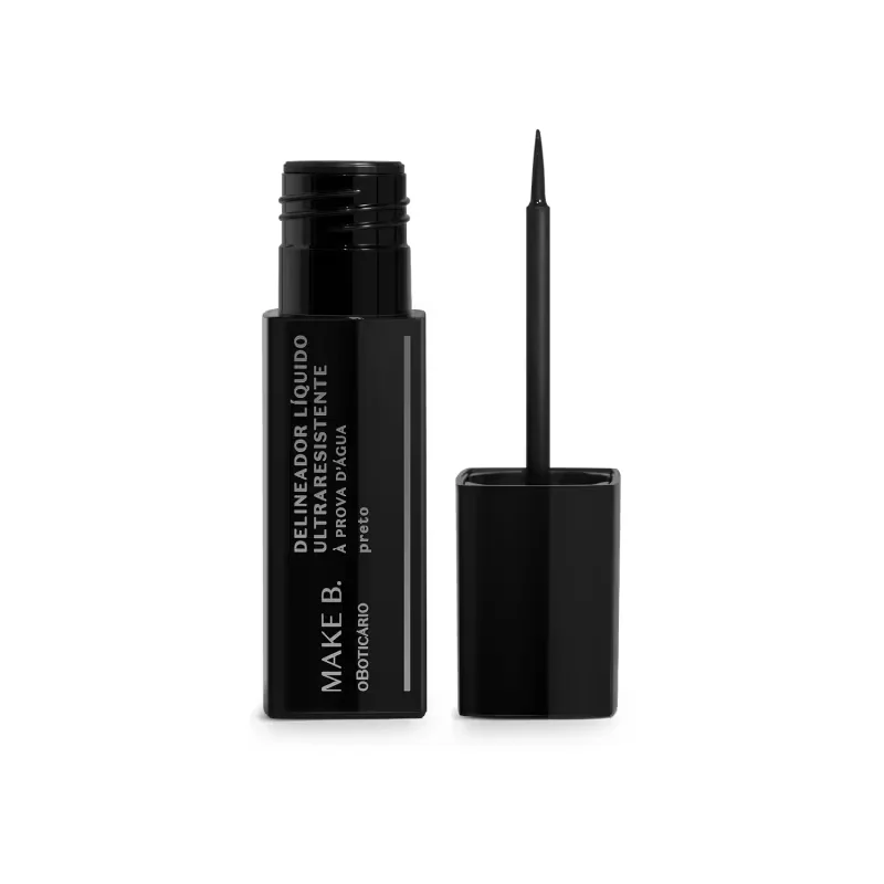 Delineador Líquido Para Olhos Preto Make B.