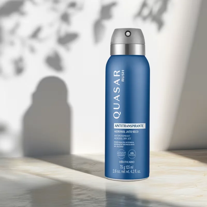 Desodorante Antitranspirante Aerosol Quasar Rush 75g/125ml