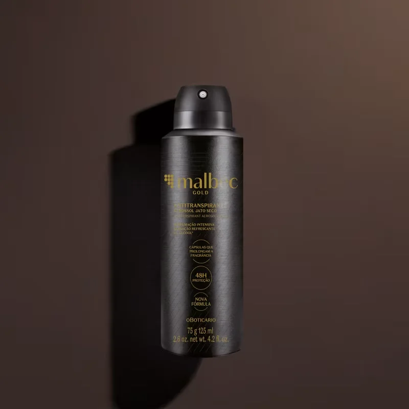 Desodorante Antitranspirante Aerossol Malbec Gold 75g/125ml