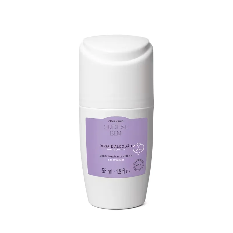 Desodorante Roll-On Cuide-se Bem Rosa e Algodão 55ml