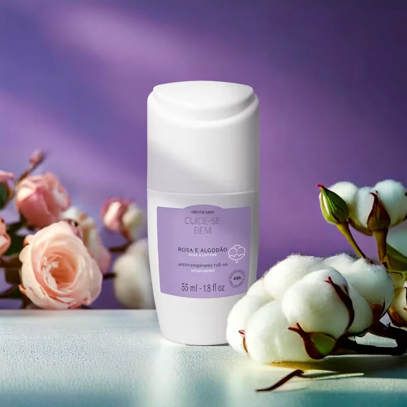Desodorante Roll-On Cuide-se Bem Rosa e Algodão 55ml