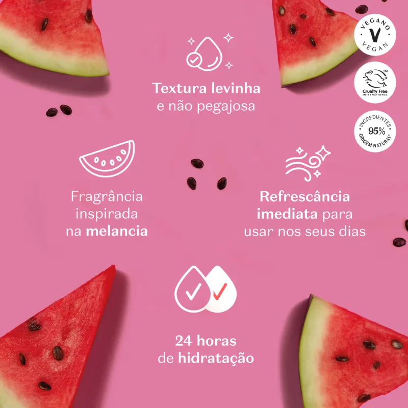 Gel Desodorante Hidratante Refrescante Cuide-se Bem Melancia 200g