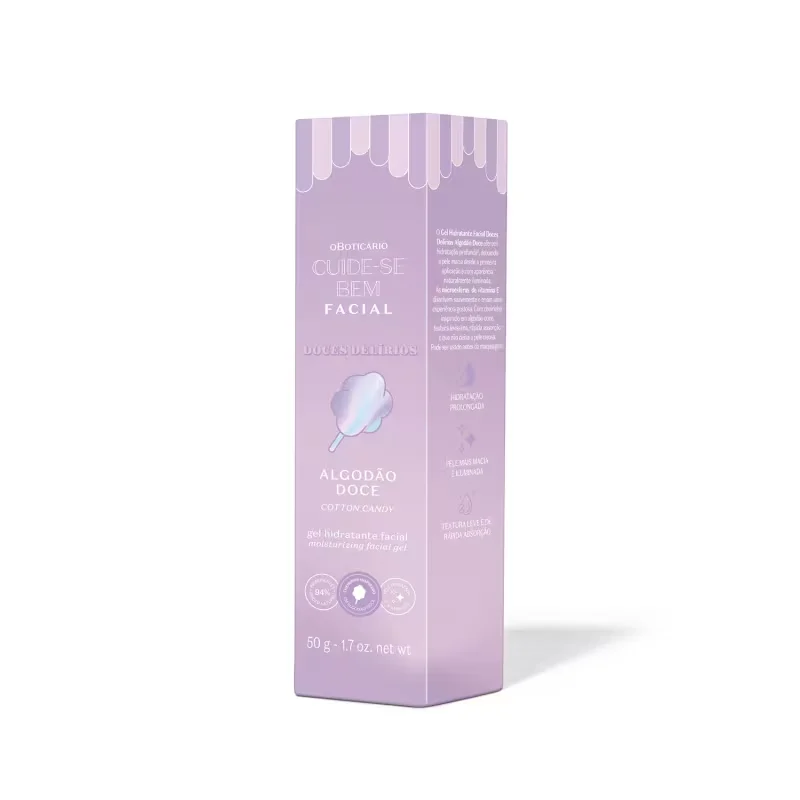 Gel Hidratante Facial Cuide-se Bem Doces Delírios Algodão Doce 50g