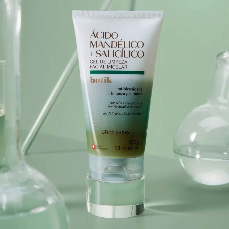 Gel de Limpeza Facial Micelar Ácido Mandélico + Salicílico Botik 150g