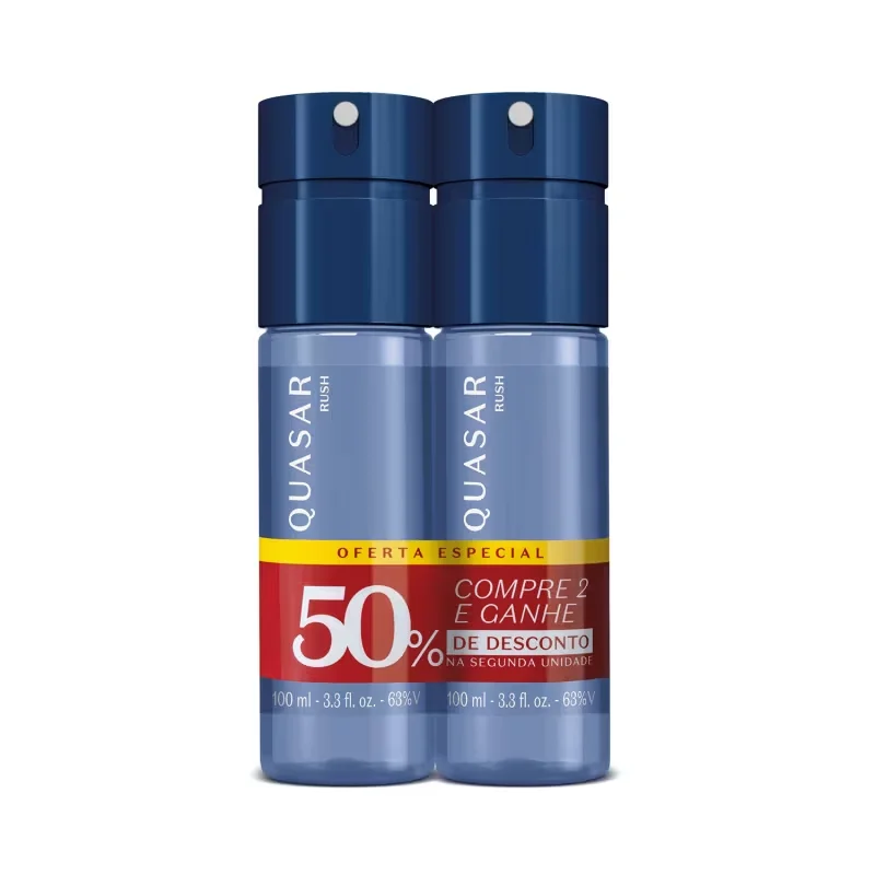 Kit Body Desodorante Spray Quasar Rush 100ml (2 itens)
