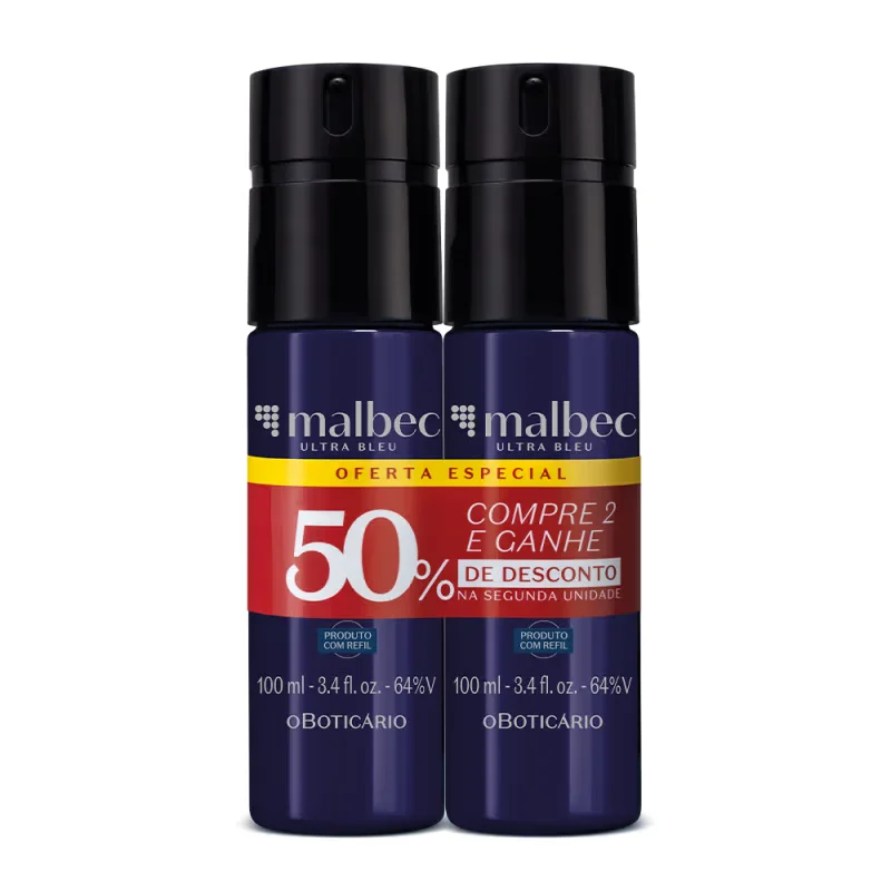 Kit Body Spray Desodorante Malbec Ultra Bleu 100ml (2 unidades)