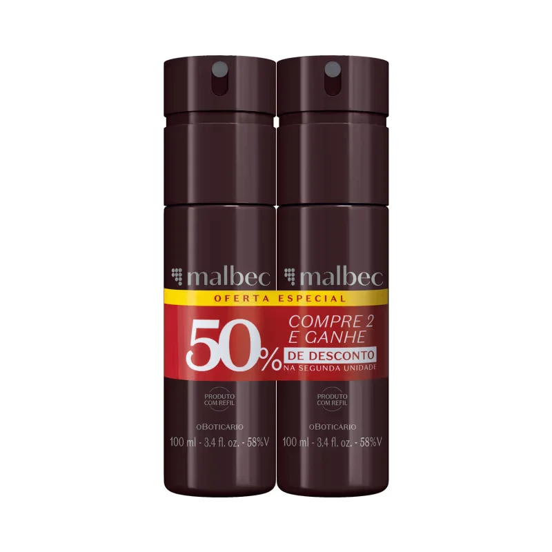 Kit Body Spray Malbec 100ml (2 unidades)