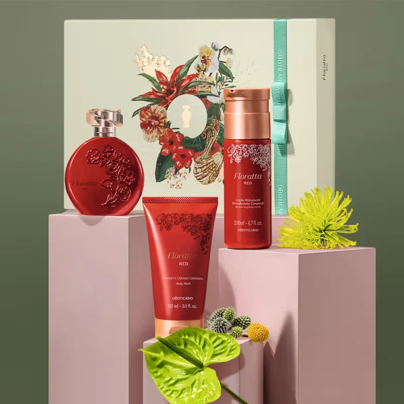 Kit Presente Floratta Red ( 3 itens)