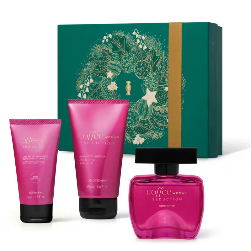 Kit Presente Natal Coffee Woman Seduction (3 itens)