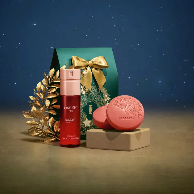 Kit Presente Natal Floratta Red Cuidados (2 itens)