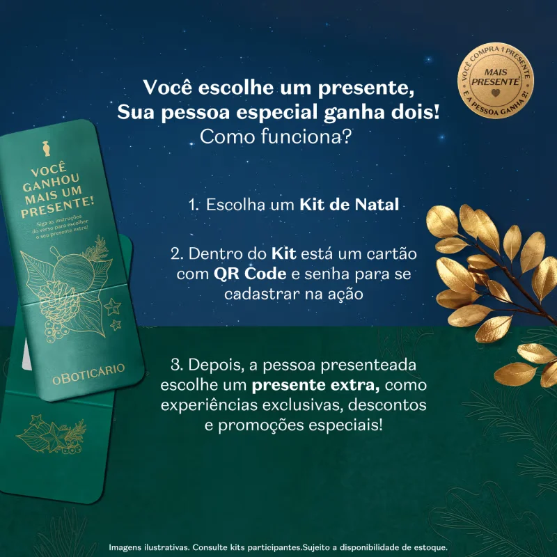 Kit Presente Natal Her Code Touch (2 itens)