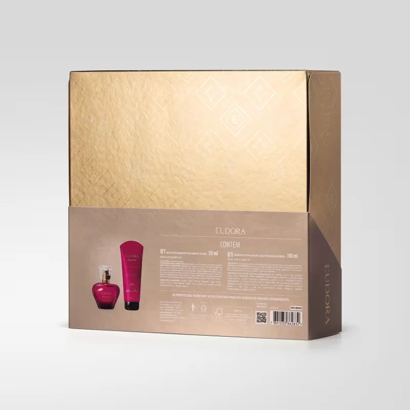 Kit Presente Natal Kiss Me Rosa Marcante Eudora