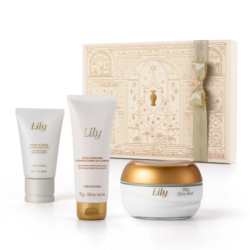 Kit Presente Natal Lily Acetinados (3 itens)
