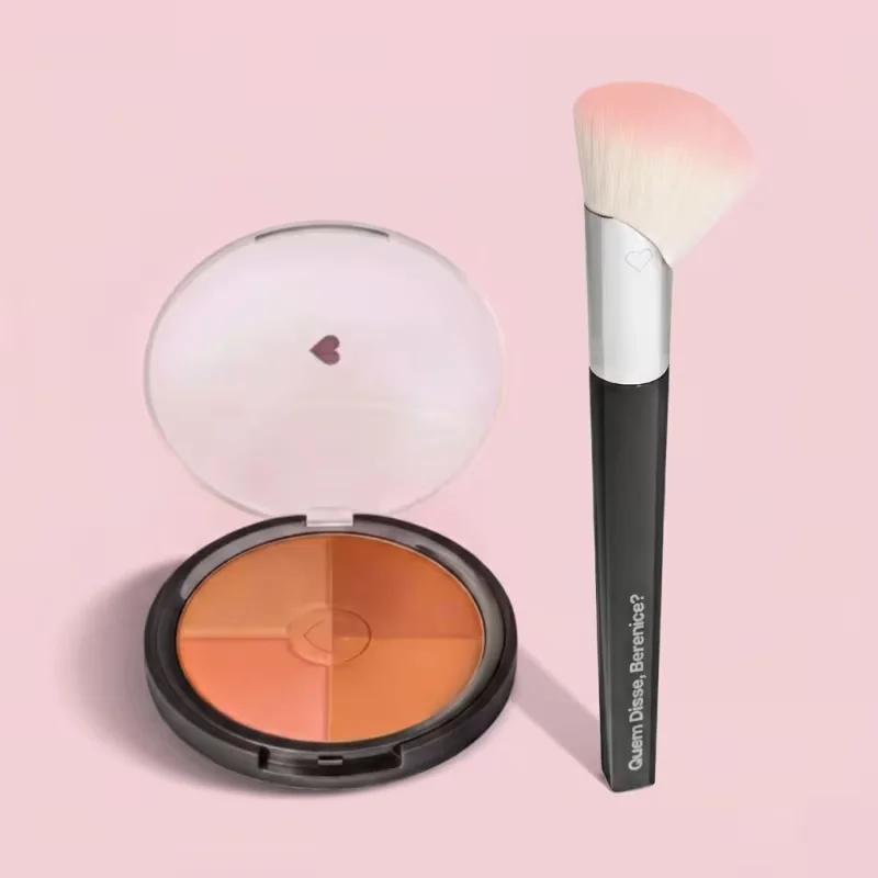 Kit Quem Disse, Berenice? Multiefeitos Bronzer - Pó Compacto Facial 18g + Pincel De Maquiagem