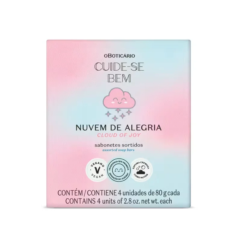 Kit Sabonetes Sortidos Cuide-se Bem Nuvem de Alegria 4x80g