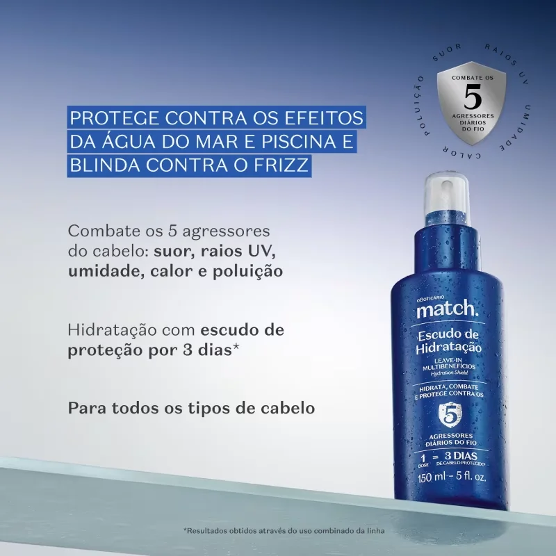 Leave-In Multibenefícios Match. Escudo De Hidratação 100ml
