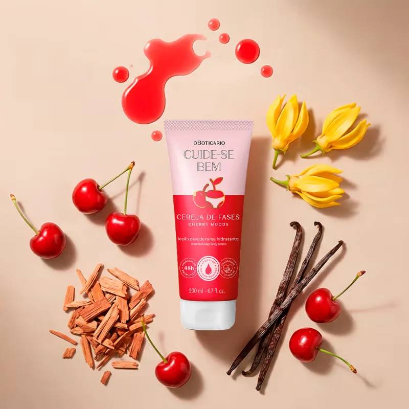 Loção Desodorante Hidratante Corporal Cuide-se Bem Cereja De Fases 200ml