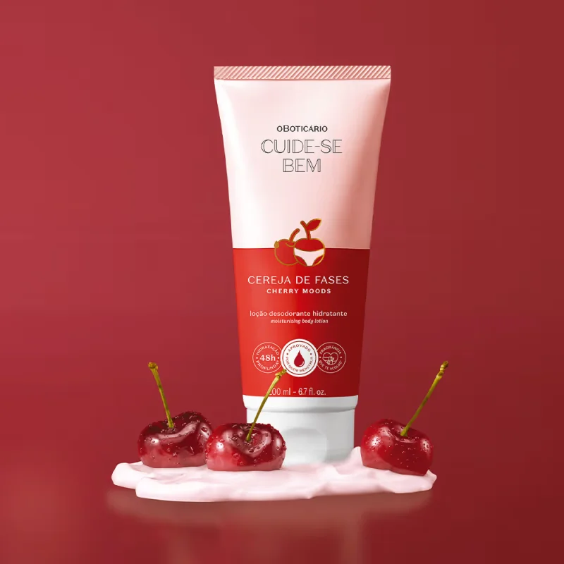 Loção Desodorante Hidratante Corporal Cuide-se Bem Cereja De Fases 200ml