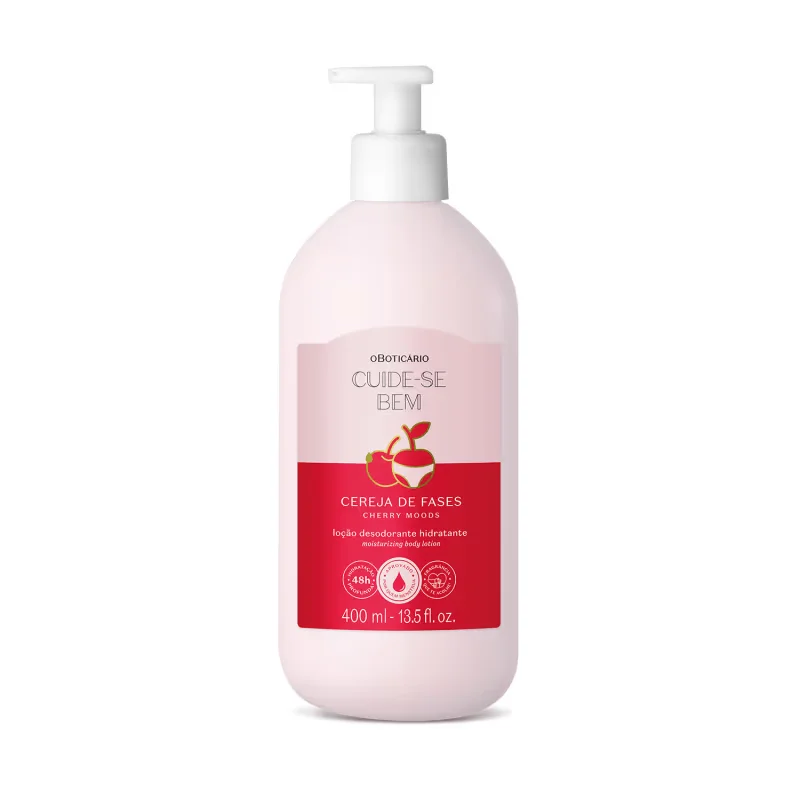 Loção Desodorante Hidratante Corporal Cuide-se Bem Cereja De Fases 400ml
