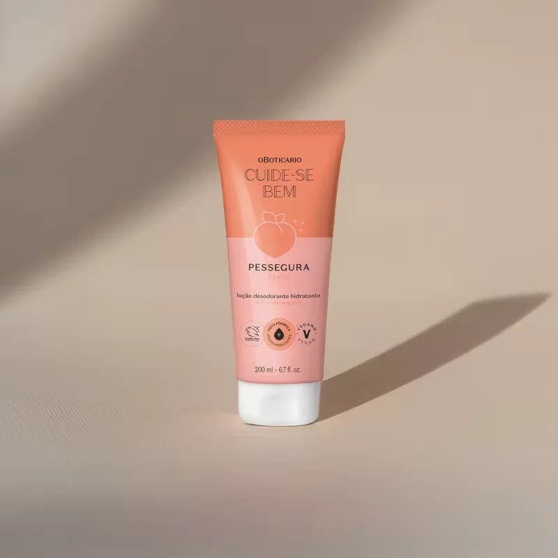 Loção Desodorante Hidratante Corporal Cuide-se Bem Pessegura 200ml