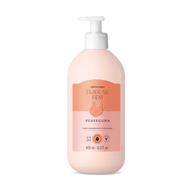 Loção Desodorante Hidratante Corporal Cuide-se Bem Pessegura 400ml