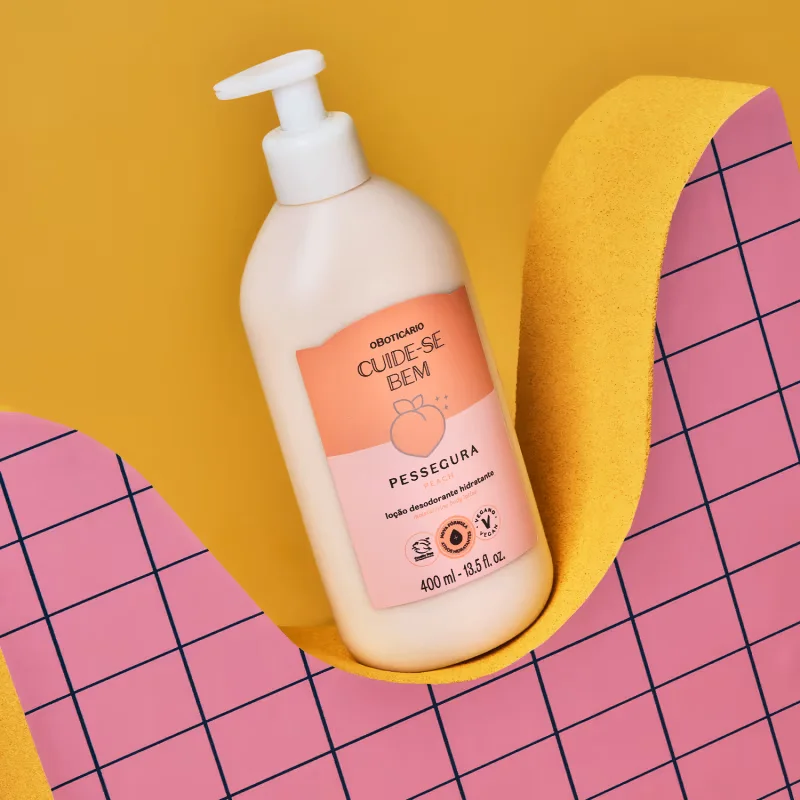 Loção Desodorante Hidratante Corporal Cuide-se Bem Pessegura 400ml