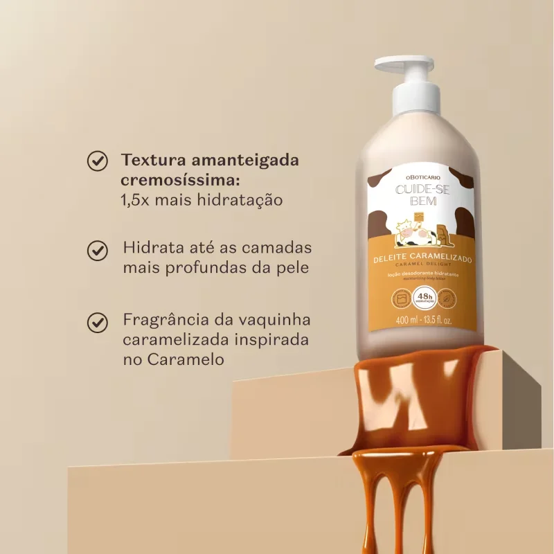 Loção Hidratante Desodorante Corporal Cuide-Se Bem Deleite Caramelizado 400ml