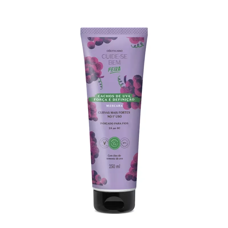 Máscara Capilar Cuide-se Bem Feira Cachos de Uva 250ml