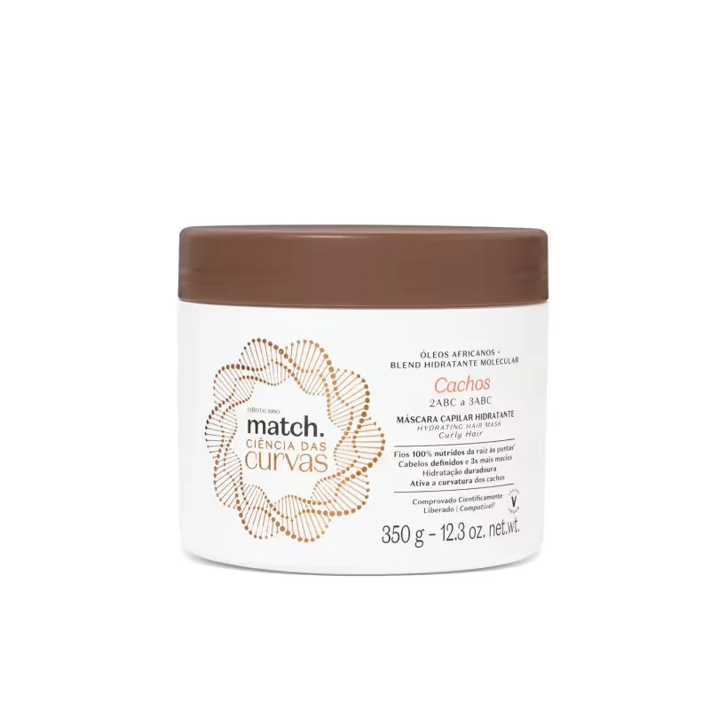 Máscara Capilar Hidratante Match Ciência das Curvas Cachos 350g