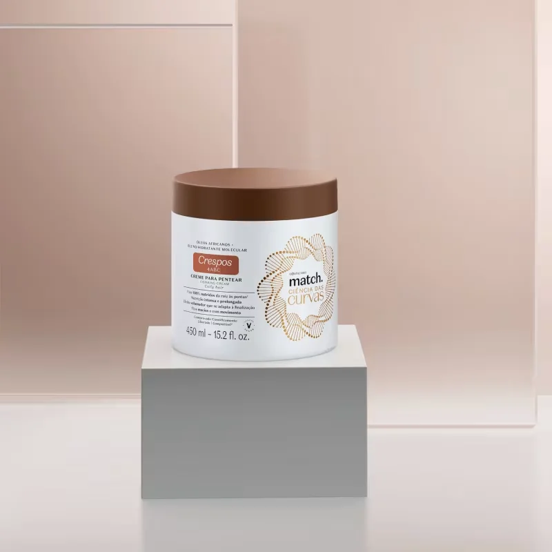 Máscara Capilar Hidratante Match Ciência das Curvas Crespos 350g