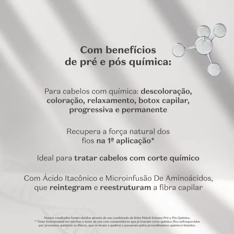Máscara Capilar Match Science Pré e Pós-Química 250g