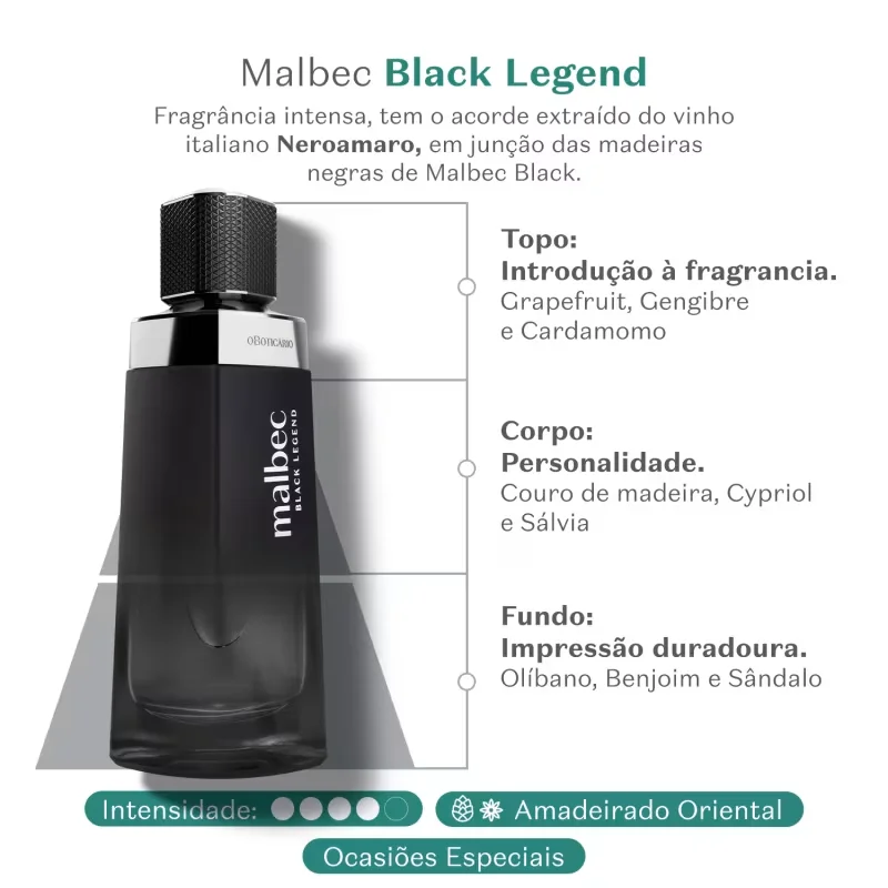 Malbec Black Legend Desodorante Colônia 100ml