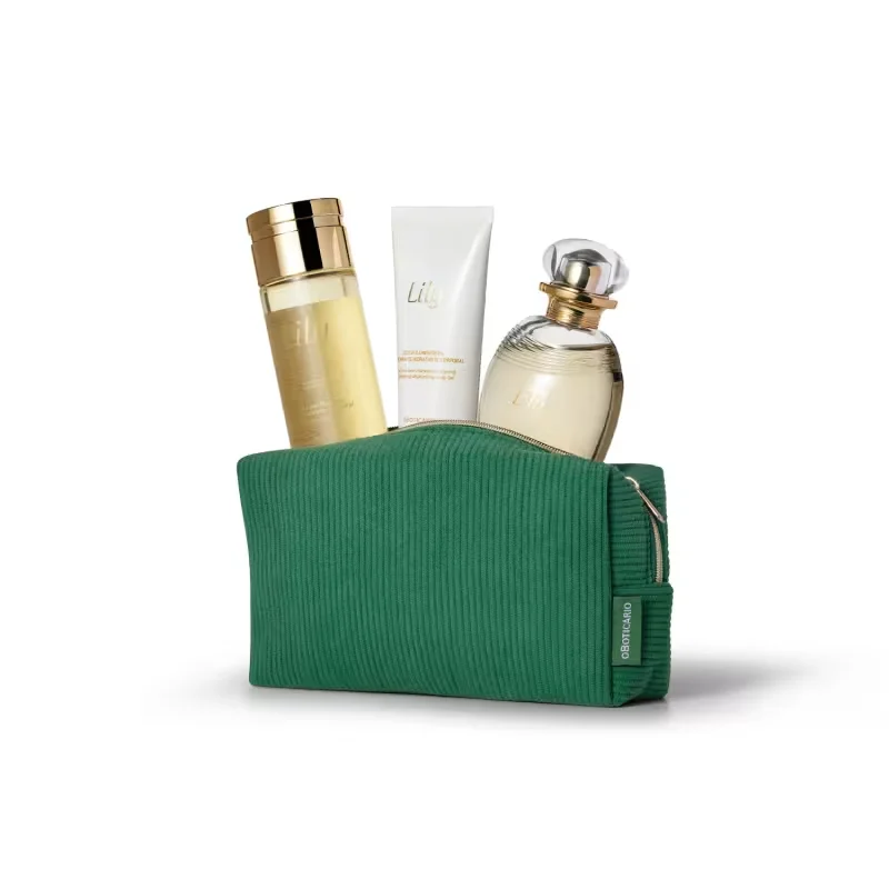 Nécessaire Verde e Dourado O Boticário