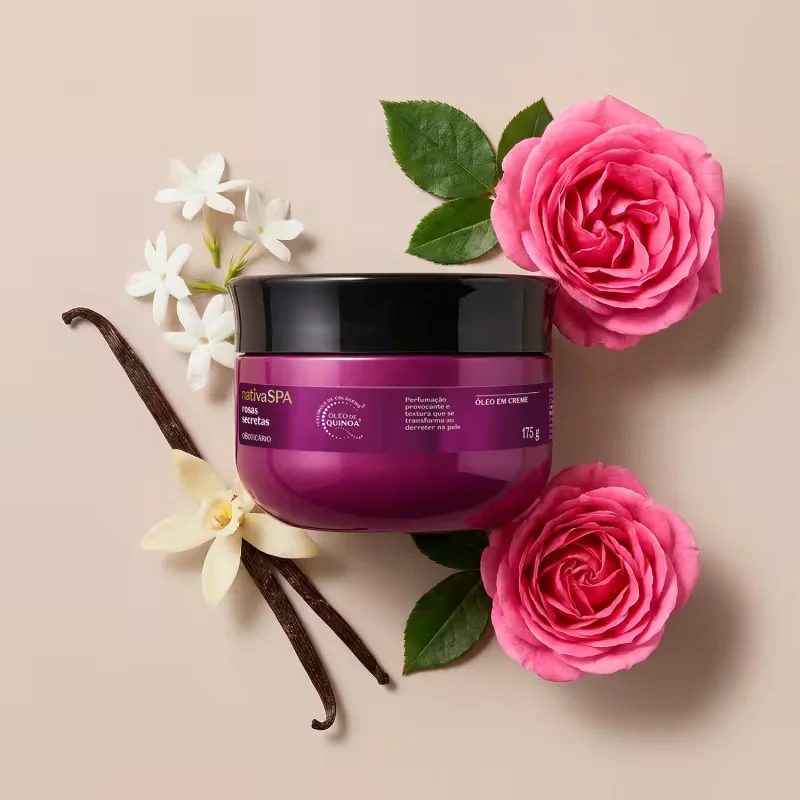 Óleo Em Creme Corporal Nativa Rosas Secretas 175g