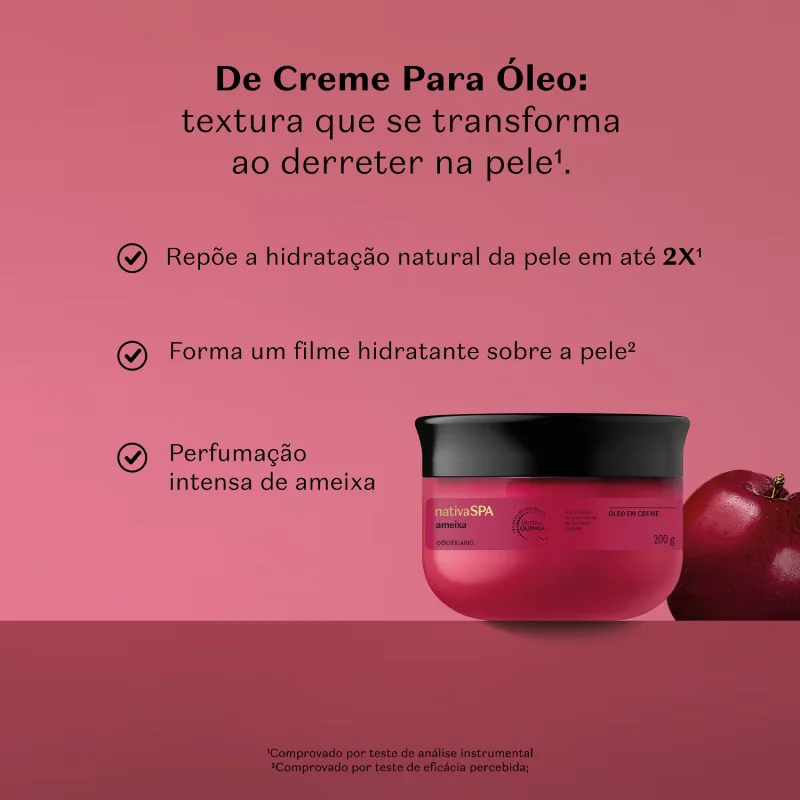 Óleo Em Creme Corporal Nativa Spa Ameixa 200g