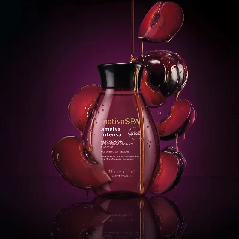 Óleo Glorioso Hidratante Desodorante Corporal Nativa Spa Ameixa Intensa 200ml