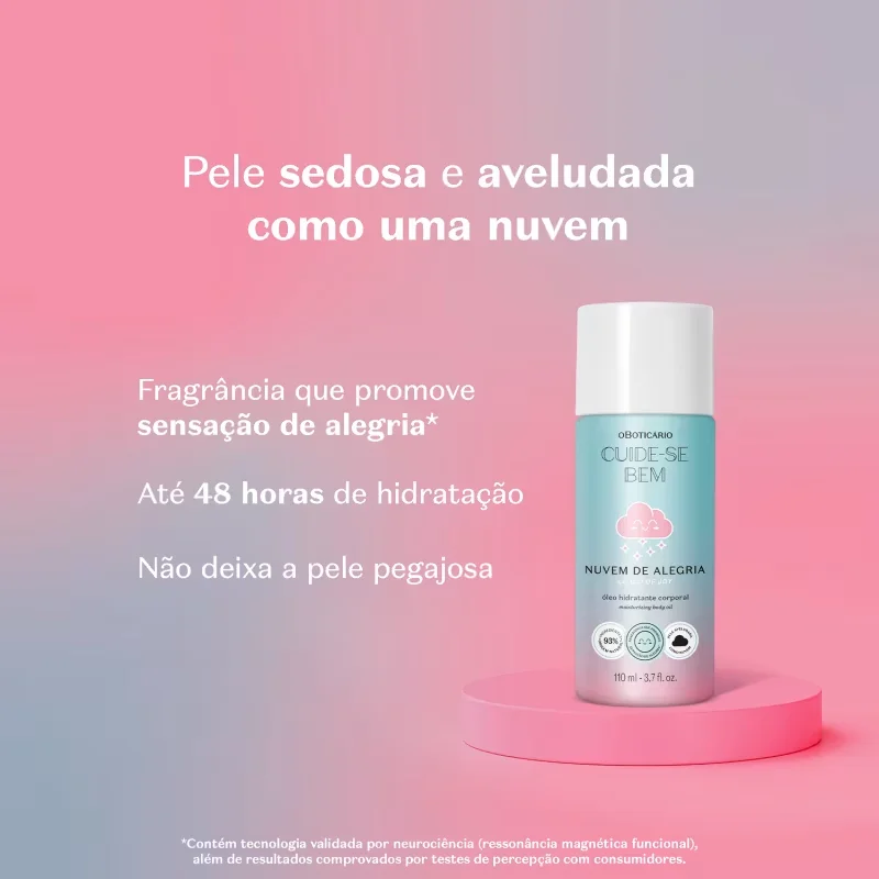 Óleo Hidratante Corporal Cuide-se Bem Nuvem de Alegria 110ml
