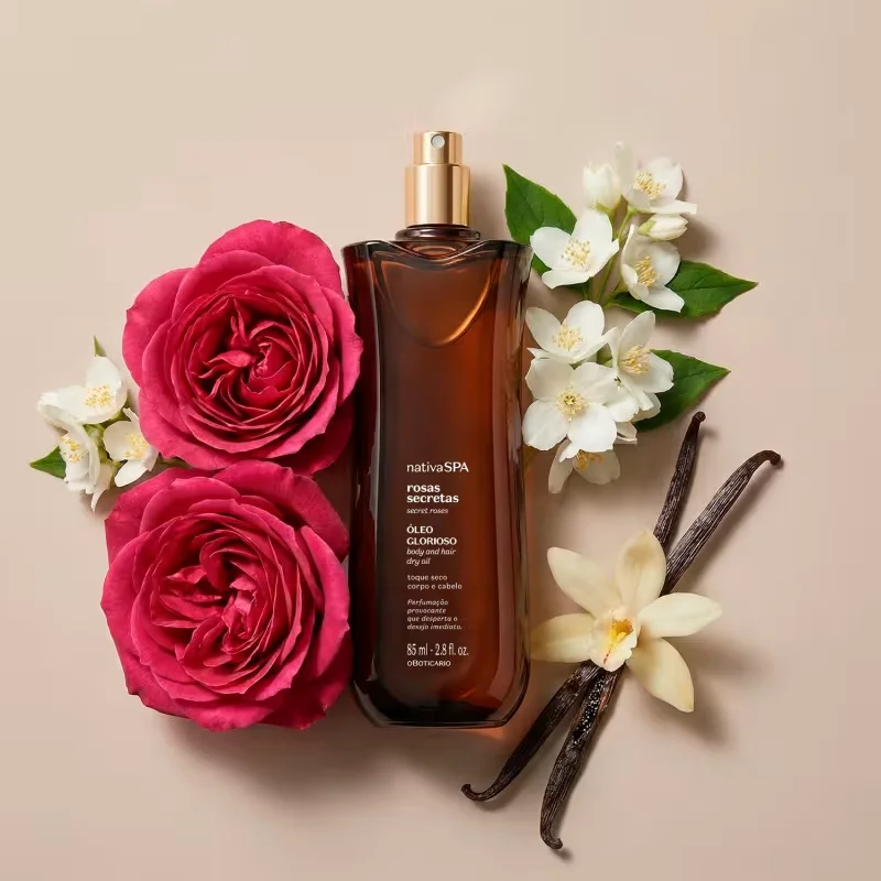 Óleo Multifuncional Glorioso Corpo E Cabelos Nativa Rosas Secretas 85ml