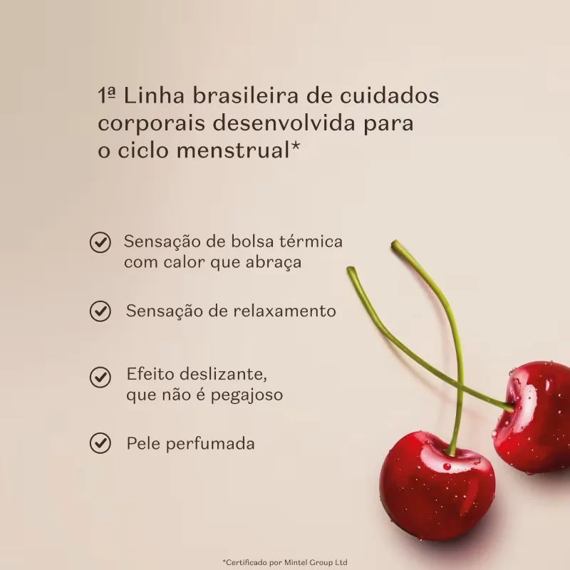 Óleo Térmico Corporal TPM Cuide-se Bem Cereja De Fases 110ml