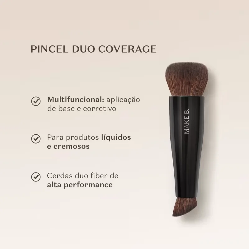 Pincel Multifuncional Make B. Duo Coverage