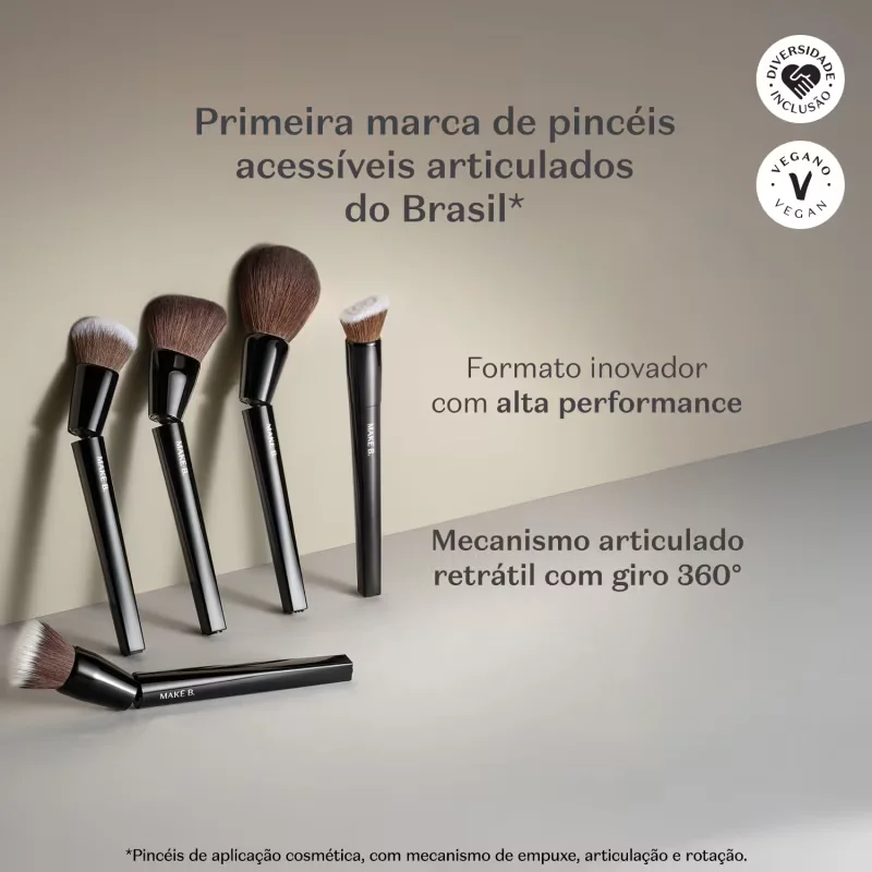 Pincel Para Pó Acessível Articulado Make B.