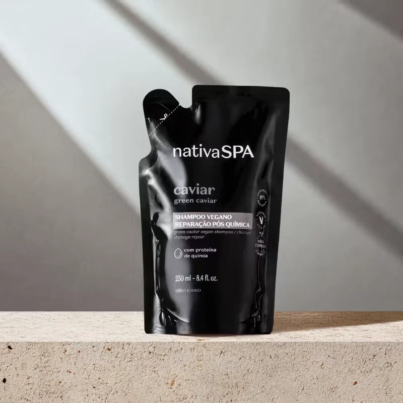 Refil Condicionador Nativa SPA Caviar Reparação Pós Química 250ml