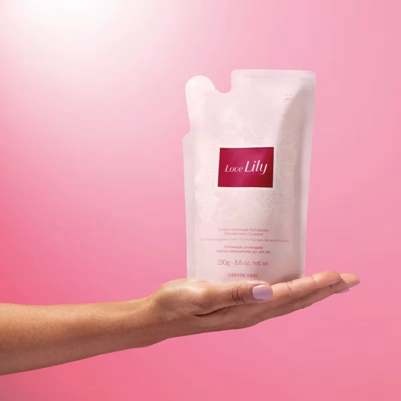Refil Creme Acetinado Desodorante Hidratante Corporal Love Lily 250g