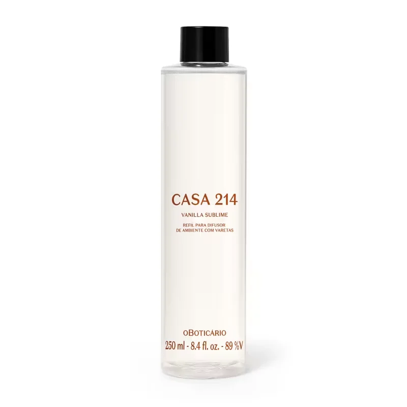 Refil Difusor de Ambiente Com Varetas Casa 214 Vanilla Sublime 250ml